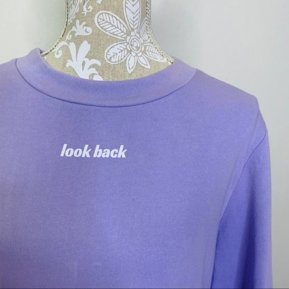 Zara Open Back Sweater Sz MEDIUM Lavender 1431 - Picture 7 of 8